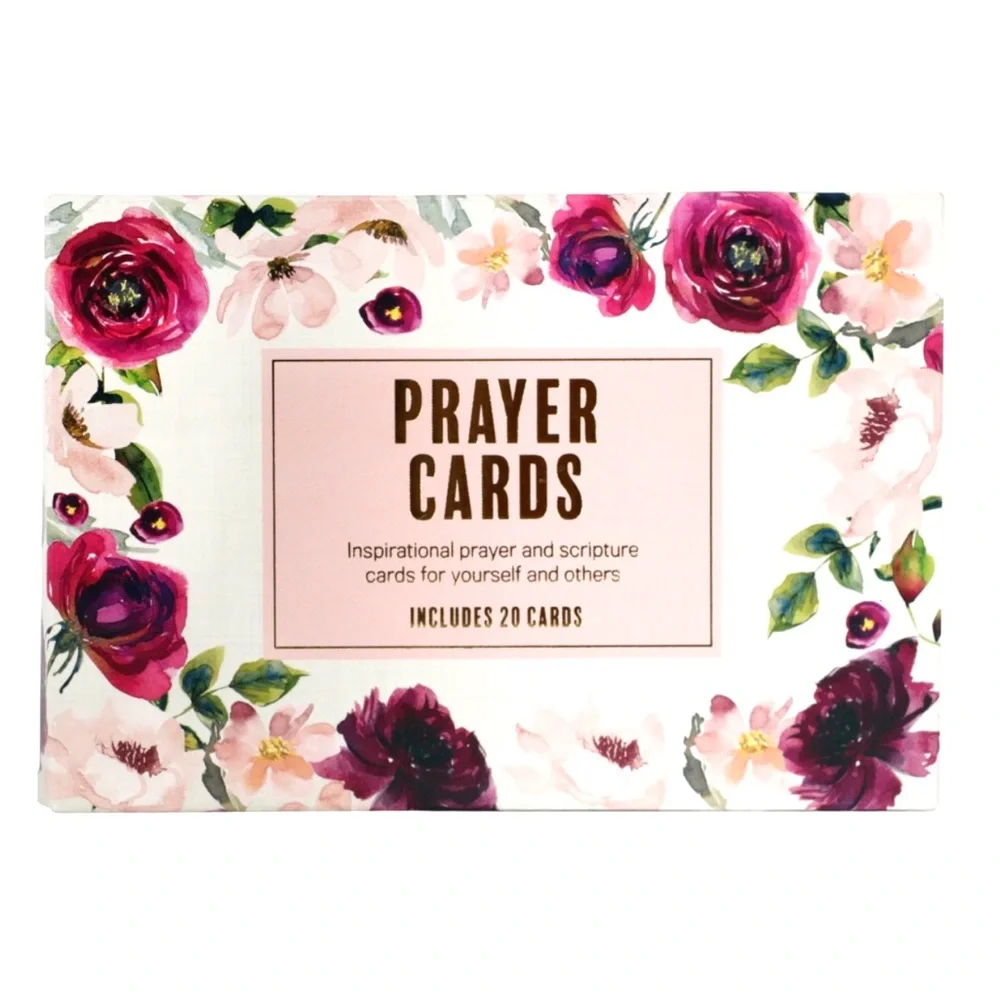 Christian Floral Prayer Cards, 2 Sets (20 ct ea)